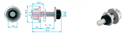 Prop Holder for motors 2217 F5J and 2220 - Shaft diameter 4 / M6